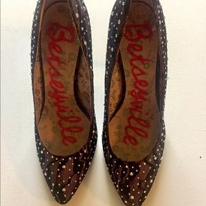 Betsy Johnson  lace heel.